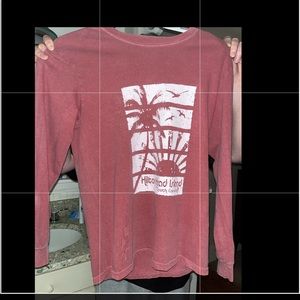 TWO SHIRTS Pink shirt size:SMALL————Black with undertone of navy-MEDIUM